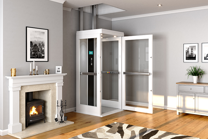 Doors open in a living room