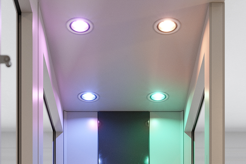 Well lit inside